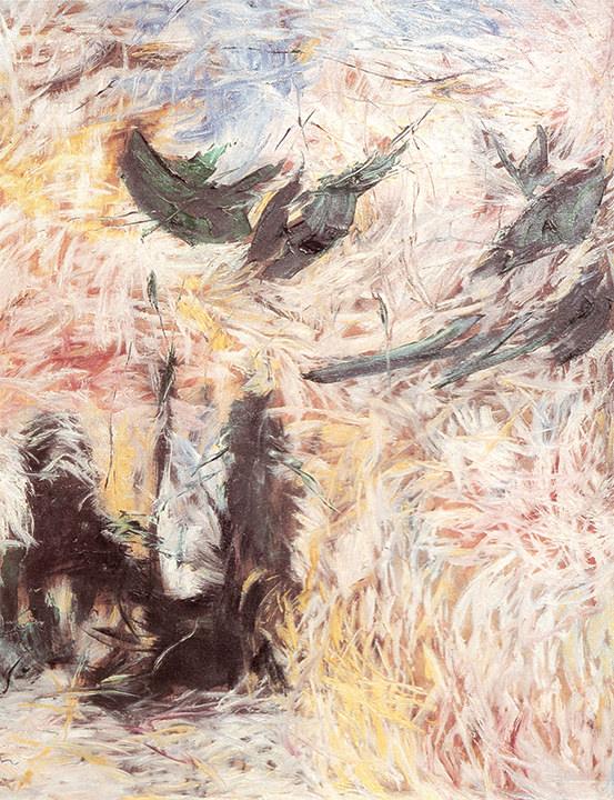 Abstraction period painting, 1970s — Deepak Shinde
